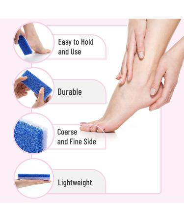 Slick Pumice Stone for Feet Callus Remover - 4 Pack, 2 Colors | Foot Scrub for Pedicure and Dead Skin Removal - Buy Online on SooperMarket.com