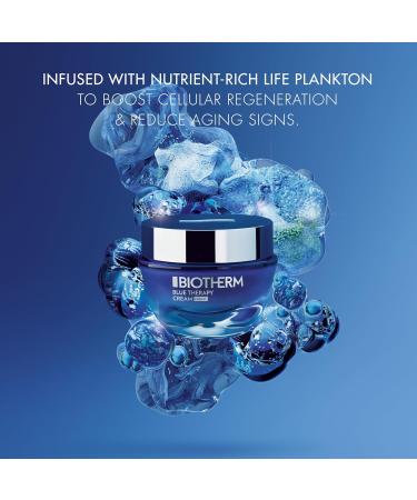 Biotherm Anti-Aging Night Face Cream Blue Therapy Repairing Moisturizer with Alaria Esculenta Extract Hydrates Tones and Reduces Appearance of Fine Lines Christmas Gifts For Women 50 ml - Buy Online on SooperMarket.com