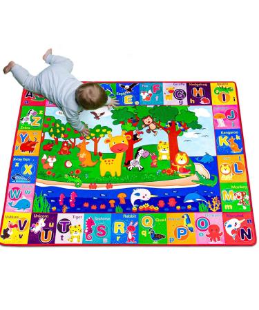 teytoy Baby Cotton Play Mat, Playmat Baby Crawling Mat for Floor Baby Mat Large Super Soft Extra Thick (0.6cm), Plush Surface Foldable Non-Slip Non-Toxic