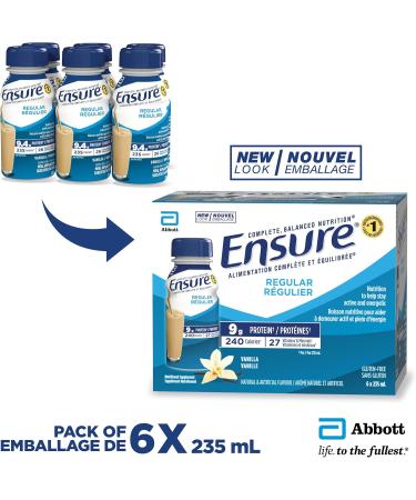 Ensure Regular Nutritional Supplement Shake Nutrition To Stay Active And Energetic Vanilla 6 x 235-mL Bottles Vanilla 235 ml (Pack of 6) - Buy Online on SooperMarket.com