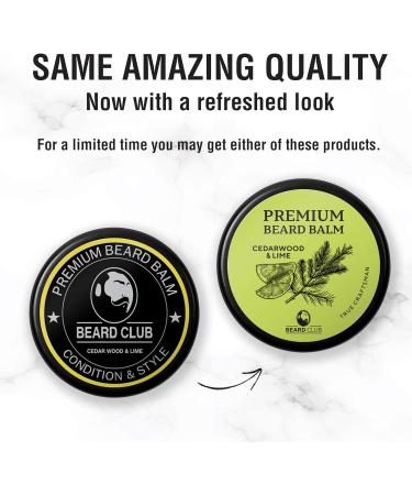 Beard Club Cedar Wood and Lime Beard Balm for Men - Moisturizer, Butter, Softener, Conditioner & Wax - Buy Online on SooperMarket.com