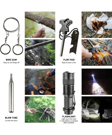 Lixada 18-in-1 Survival Kit | Emergency Survival Gear for Hiking Camping & Outdoor Adventures - Buy Online on SooperMarket.com