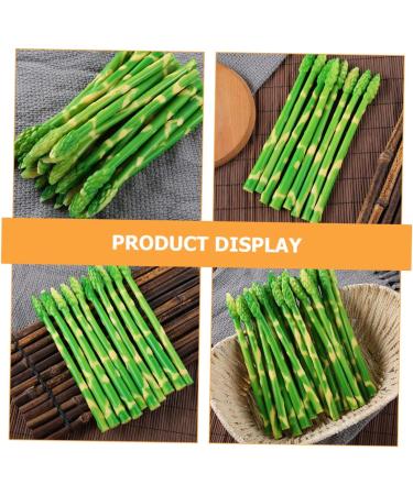 HOMSFOU 20 Pcs Simulated Asparagus Ornaments Pretend Play Food Fake Bamboos Food Faux Veggies Fake Food Model Asparagus Models Simulated Food Artificial Asparagus Model Pvc Vegetable Plant Light Greenx2pcs 19X0.9CMx2pcs - Buy Online on SooperMarket.com