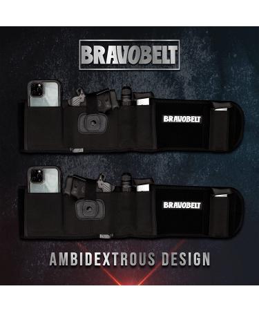BravoBelt Belly Band Holster for Concealed Carry - Athletic Flex Fit for Running, Jogging, Hiking - Glock 17-43 Ruger S&W M&P 40 Shield | Men & Women - Black Standard (Up to 44 Belly) - Buy Online on SooperMarket.com