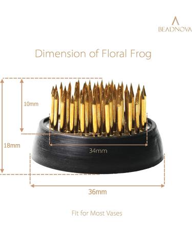 Beadnova 1.3 Inch Flower Frog Ikebana Kenzan with Rubber Gasket - Floral Arrangement Ikebana Vase Tool - 1 piece - Buy Online on SooperMarket.com