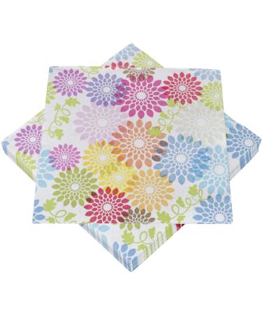 HEKU 100 napkins 3-layer 33x33cm Flower Power I absorbent and practically packaged i ideal for special occasions 33x33cm flower power power