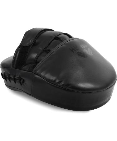 Curved Boxing Punching Mitts for Kids & Adults - Training Pad for Kickboxing, Muay Thai, MMA - Pair of Target Punch Mitts in Full Black - Buy Online on SooperMarket.com