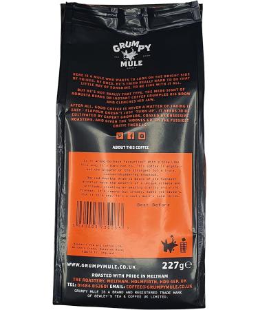 Grumpy Mule Organic Peru Caf Femenino Ground Coffee - Dark Chocolate, Cocoa & Citrus Flavors - 227g (Pack of 1) - Buy Online on SooperMarket.com
