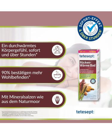 Tetesept Back Heat Bath - Relaxing Bath Additive with Mineral Salts for Warm Relief | 2 Pack (125 ml each) - International Shipping Available - Buy Online on SooperMarket.com