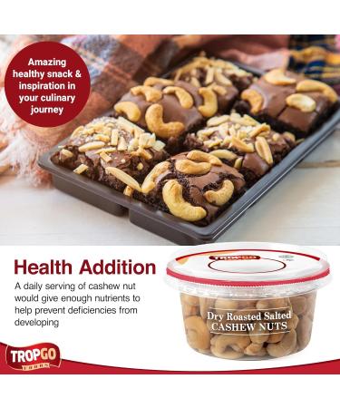 Tropgo Dry Roasted Salted Kosher Cashew Nuts - Guilt-Free Roasted Peanut Snack in a Resealable and Recyclable Tub - Fibre and Protein Rich Healthy Cashew Nuts - Vegan Nuts Snack for all Ages (180G) - Buy Online on SooperMarket.com