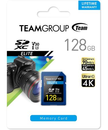TEAMGROUP Elite 128GB UHS-I U3 V30 SDXC Memory Card - 100MB/s Read Speed for 4K Cameras - Buy Online on SooperMarket.com