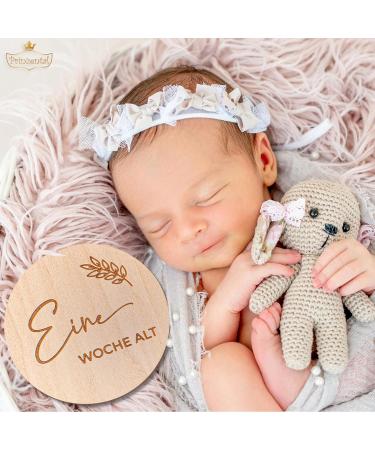Prinzental Milestone Cards for Baby | 40 Wooden Milestones | Premium Quality with Easel Blank Card Fabric Bag & Gift Box - Buy Online on SooperMarket.com