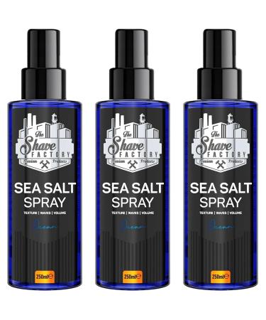the shave factory Ocean - Sea Salt Spray Salt Water Spray Hair Salt Spray for Hair Volume Spray Texture Spray Hair (3 x 250 ml (8.45 Floz)) - Buy Online on SooperMarket.com