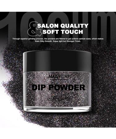 8 Colors Dip Powder Nail Set - Classic Black White & Gray Collection | DIY Glitter Pastel Nail Kit for Women | No Nail Lamp Required - Buy Online on SooperMarket.com