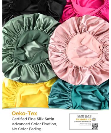 YANIBEST Double Layer Satin Lined Silk Bonnet for Sleeping | Large Black Bonnet for Black Women - Buy Online on SooperMarket.com