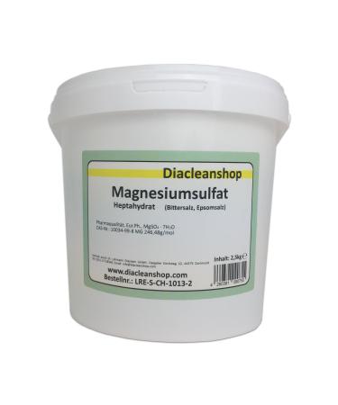 Magnesium sulfate 2.5kg - Epsom salt - Epsom salt - Epsomite - in pharmaceutical quality (purer than food grade) - Magnesium baths