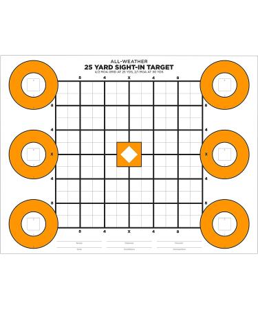 Rite in the Rain All Weather Zeroing Target 25 Yard & 100 Yard - 8.5 x 11 - 2 Sided - 25 Pack (No. TG8511Z) - Buy Online on SooperMarket.com