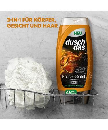 Duschdas 3-in-1 Shower Gel & Shampoo - Fresh Gold 225ml | Energizing Shower Bath for a Refreshing Start - ICE KICK - Buy Online on SooperMarket.com