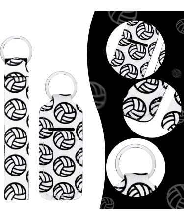 20 Pcs Volleyball Chapstick Holder Keychains Lanyard Set - Sport Theme Lipstick Holder Keychains with Volleyball Pattern - Portable Wristlet Keychain Lanyard for Chapstick (White) - Buy Online on SooperMarket.com