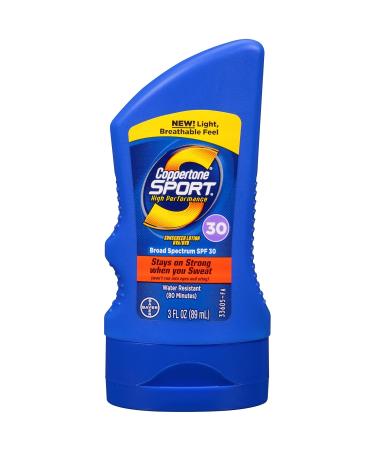 Coppertone Sport Sunscreen SPF 30 Lotion - 3 Fl Oz | Water-Resistant & Broad Spectrum Protection - Buy Internationally - Buy Online on SooperMarket.com