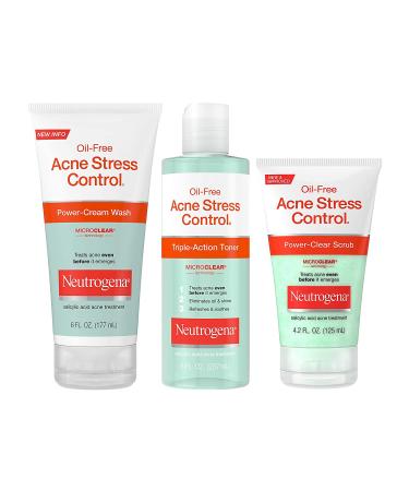 Neutrogena Oil-Free Acne Stress Control Power-Clear Facial Scrub - 2% Salicylic Acid Treatment - Exfoliating Daily Face Scrub for Acne-Prone Skin - 4.2 fl. oz - Buy Online on SooperMarket.com