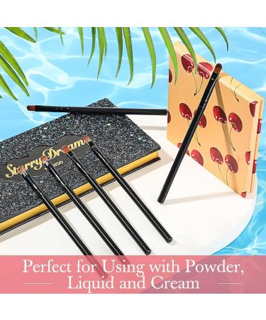 48 Piece Flat Makeup Brushes Set for Concealing, Blending, and Setting - Portable Synthetic Beauty Tools in Black - Buy Online on SooperMarket.com