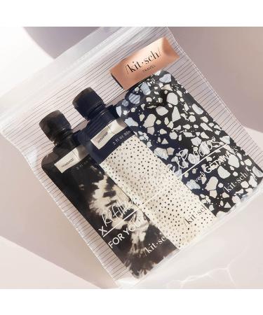 Kitsch Refillable Travel Bottles Set | Leak-Proof & TSA-Approved Toiletry Containers | 3oz Reusable Shampoo Bottles | Black & Ivory (3-Pack) - Buy Online on SooperMarket.com