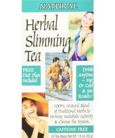 21st Century Health Care Herbal Slimming Tea Green Tea 24 Tea Bags 1.6 oz (45 g)
