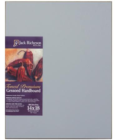 Jack Richeson Richeson Mid Grey Toned Gessoed 1/8 Hardboard 14x18