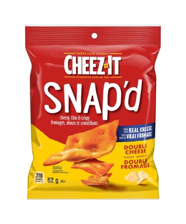 Cheez-It Crackers Snap'd Double Cheese 62g (6 count) CHEDDAR SOUR CREAM AND ONION 62 g (Pack of 6)