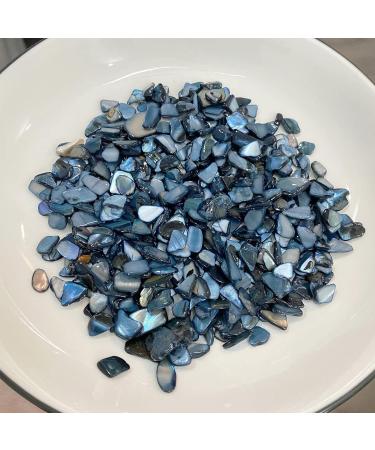 Yew & Tulip Natural Crushed Shells Chips 32oz (2 lbs) Dark Blue Mother of Pearl Mosaic Fragments - Perfect for Home D cor, Vase Filler, Crafts, Weddings - 2 lb (32 oz) Dark Blue - Buy Online on SooperMarket.com