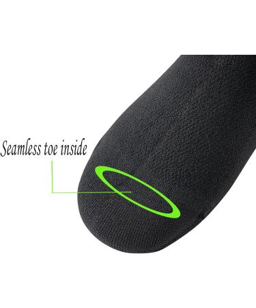 Yomandamor Bamboo Diabetic Socks for Men - 6 Pairs, Size 10-13, Lightweight & Seamless Ankle Socks in Black - Buy Online on SooperMarket.com