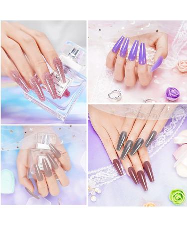 Pink Nude Glitter Poly Gel Nail Kit with Lamp - Easy Quick Builder Gel with Rhinestone & Dual Forms - Complete Poly Nail Gel Kit in Nude Pink Colors - Buy Online on SooperMarket.com