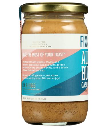 Fix & Fogg Cashew & Maple Almond Butter - 10 OZ | Creamy Nut Spread - Buy Online on SooperMarket.com