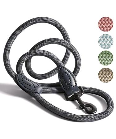 ne & no touleine for medium -sized to very large dogs 1.7m i training leash i dogeline robust i Feileine round braided i rope leash dog i complaine i dog leash (anthracite 170 cm) 170 cm anthracite