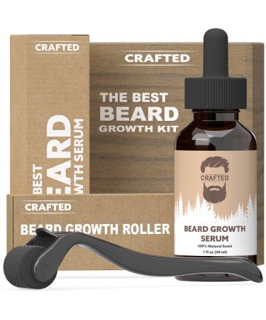 Beard Growth Kit - Beard Growth Roller - Beard Growth Oil - Beard Roller - Beard Grower - 30 day supply