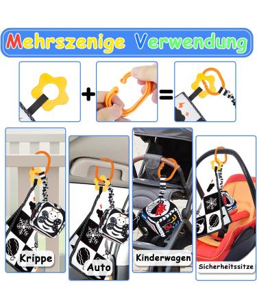 Buy Kuango Baby Toys 0-3 Months | Black & White Contrast Fabric Books for Cot & Stroller | Perfect Gift Sets for Newborns - Buy Online on SooperMarket.com