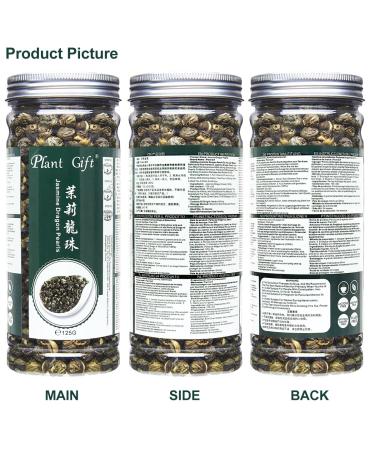 Plantgift Jasmine Dragon Pearls Tea 130g - Premium Green Tea & Oolong Blend - Best Jasmine Tea for a Soothing Experience | International Shipping - Buy Online on SooperMarket.com