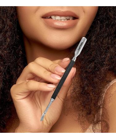 AFTREN Professional Stainless Steel Cuticle Pusher Dual Tool UV Gel Polish Soak Off Remover Double Ended Nail Cleaner Scraper (Black) - Buy Online on SooperMarket.com