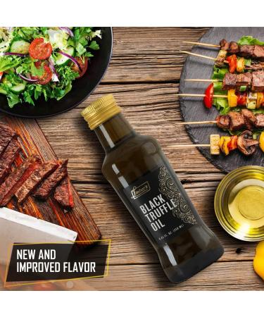 Liebers Black Truffle Oil - Premium Oil for Cooking, Salad Dressing, and Garnish - 8.45 Fl Oz Glass Bottle (Black Truffle) - Kosher, Vegan, Vegetarian, Gluten Free - Buy Online on SooperMarket.com