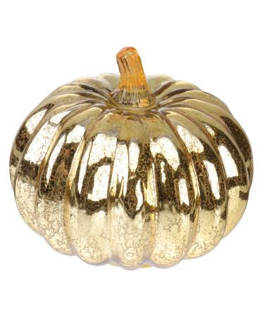 HOMSFOU Glass Jack-o-Lantern Pumpkin Decorations