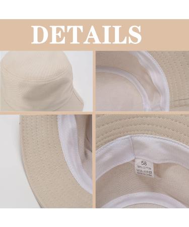 Unisex Athletic Bucket Hat Set | UV Protection | Packable Summer Hats | 3 Pack (Black/White/Beige) - Buy Online on SooperMarket.com
