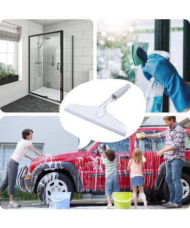Shower Squeegee for Bathroom and Car Windshield - Rubber Window Cleaner - Clear Plastic Scraper - Buy Online on SooperMarket.com