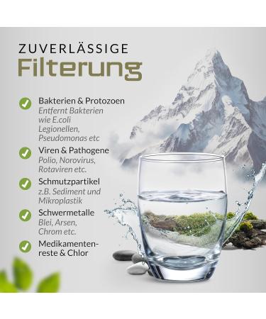 Bergkvist Outdoor Water Filter Bottle - 500ml Fj llklar | Ahlstrom Clean Drinking Water for Camping Hiking & Survival Adventures - Black - Buy Online on SooperMarket.com