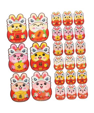 Lurrose 24pcs 2023 Red Envelope 2023 Red Packet Wedding Envelopes 2023 Money Bag Chinese Red Envelopes Wedding Favors Cartoon Red Envelope Chinese Style Year Red Envelope Child Paper Assorted Color 1 12.5X8.7cm