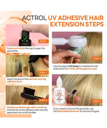 Hair Extension UV Glue Remover - Fast Dry Waterproof & Mild Transparent Solution for Easy Removal - Buy Online on SooperMarket.com