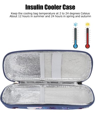 SHYEKYO Insulin Cooling Carrying Case - Waterproof Insulin Cooler Travel Case for Diabetics - EVA Material - Begonia Flower Color - Buy Online on SooperMarket.com