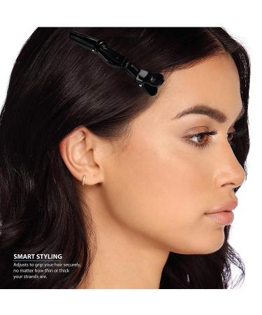 Professional Hairdresser Clips - 12 Pack Combi-Clip Hair Terminals | Plastic Hair Clips for Women in White & Black - Buy Online on SooperMarket.com
