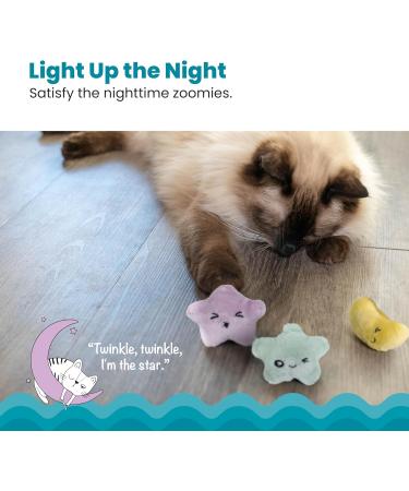 Petstages Toss 'N Twinkle Cat Toys with Catnip - 3 Pack Stars | International Shipping Available - Buy Online on SooperMarket.com
