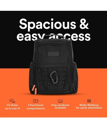 Fitdom Tactical Golf Shoe Bag - Black Zippered Carrier with Ventilation & Pockets - Buy Online on SooperMarket.com